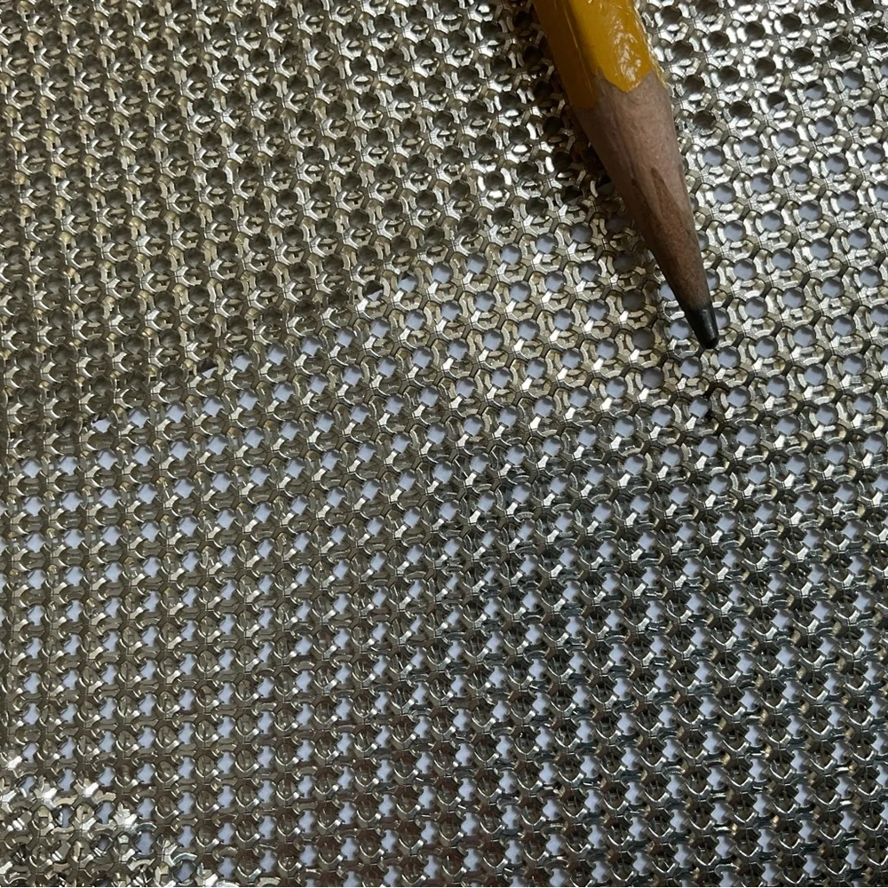 Whiting & Davis Liquid Metal Silver Mesh Halter Top Vintage USA - Picture 11 of 12